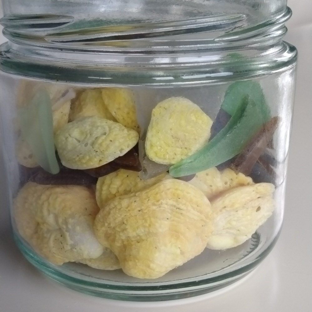 Sea Glass With Yellow Shell Collection - Picture 9 of 10